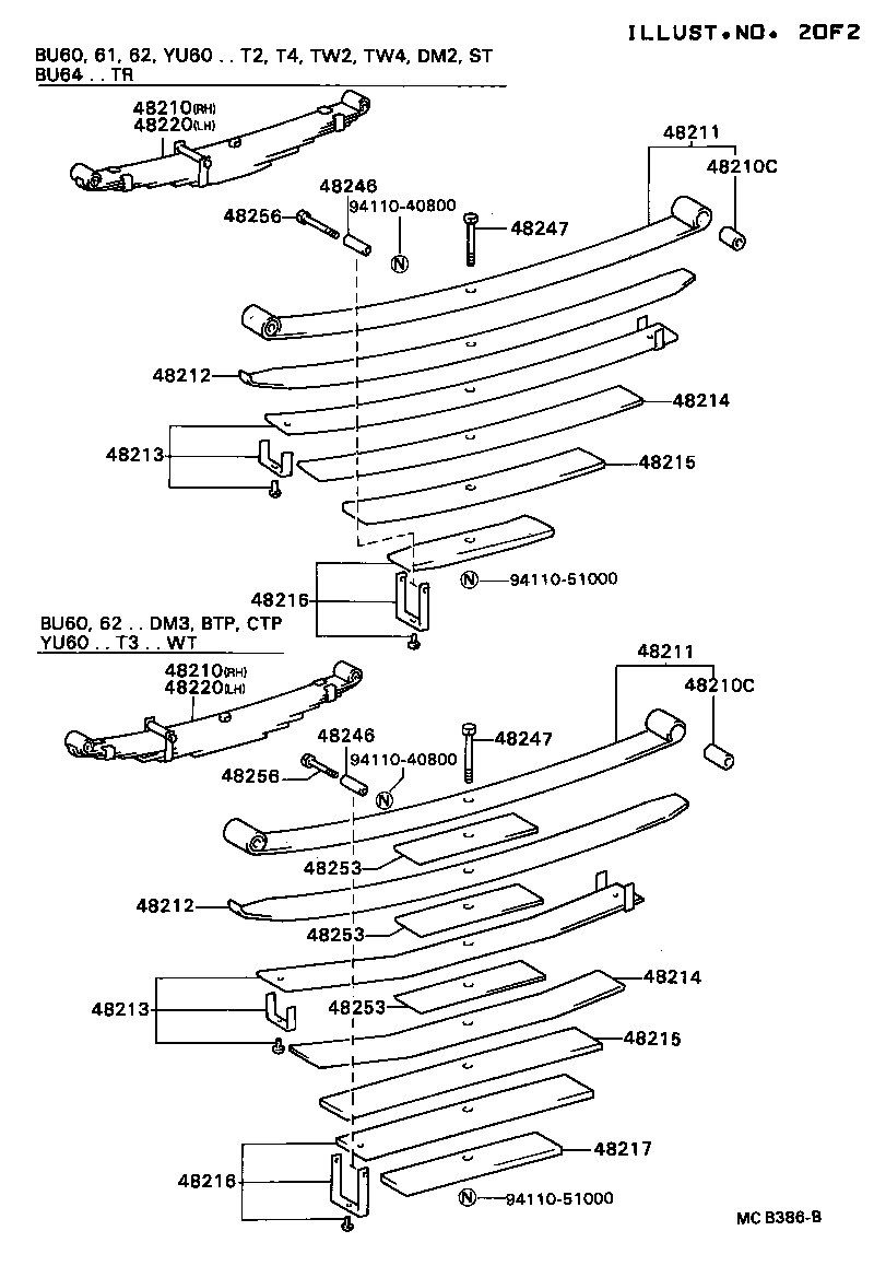 48414-36180 BRACKET SUB-ASSY, REAR SPRING, FRONT RH product image