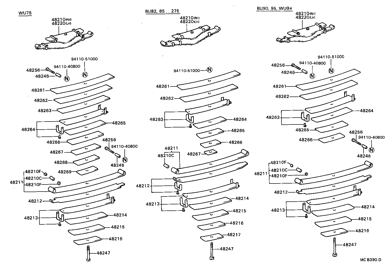 48414-36180 BRACKET SUB-ASSY, REAR SPRING, FRONT RH product image
