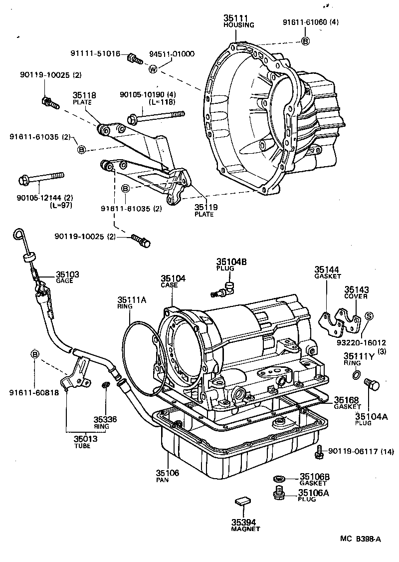 35104-30150 CASE SUB-ASSY, AUTOMATIC TRANSMISSION product image