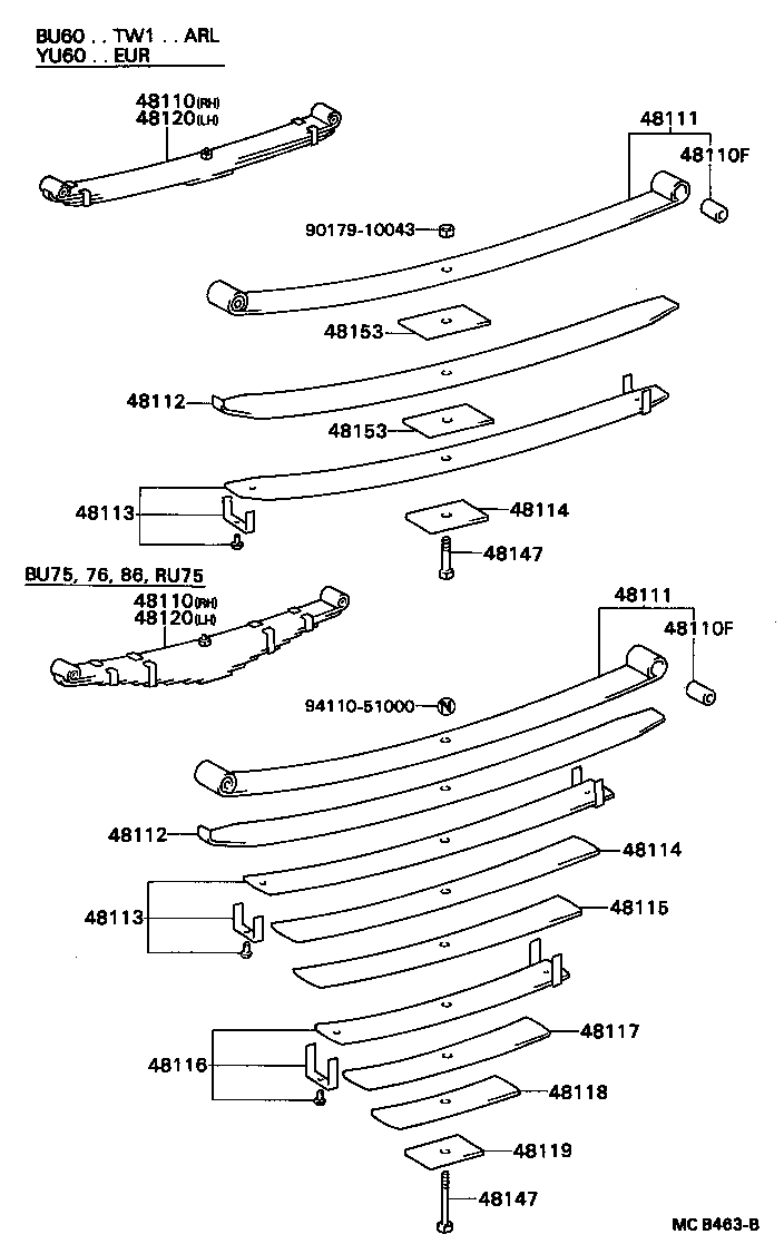 48815-36020 BUSH, FRONT STABILIZER BAR, NO.1 product image