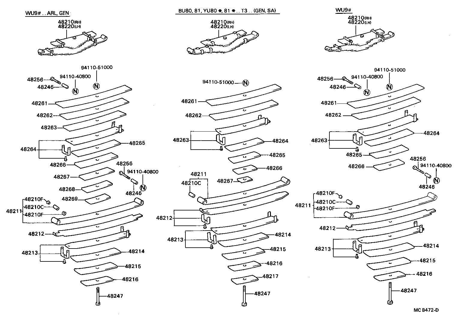 48505-36040 BRACKET, REAR SHOCK ABSORBER, UPPER RH product image