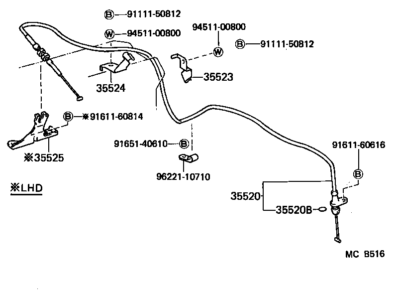 35520-30070 CABLE ASSY, THROTTLE product image