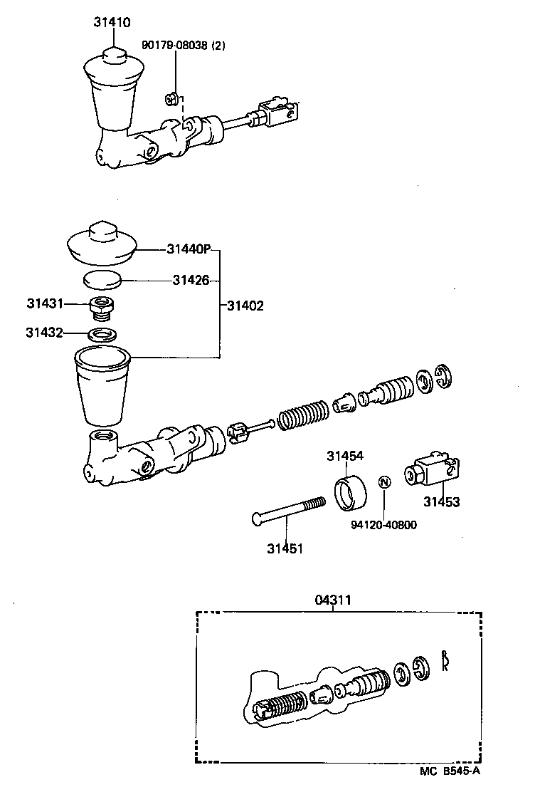 31454-14010 BOOT, CLUTCH MASTER CYLINDER product image