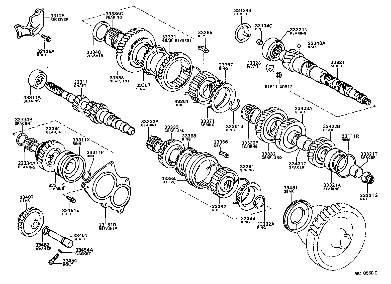33036-10020 GEAR, 5TH product image
