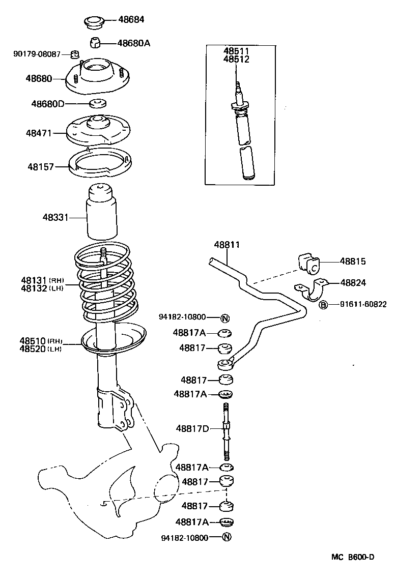 48331-10070 BUMPER, FRONT SPRING, NO.1 product image