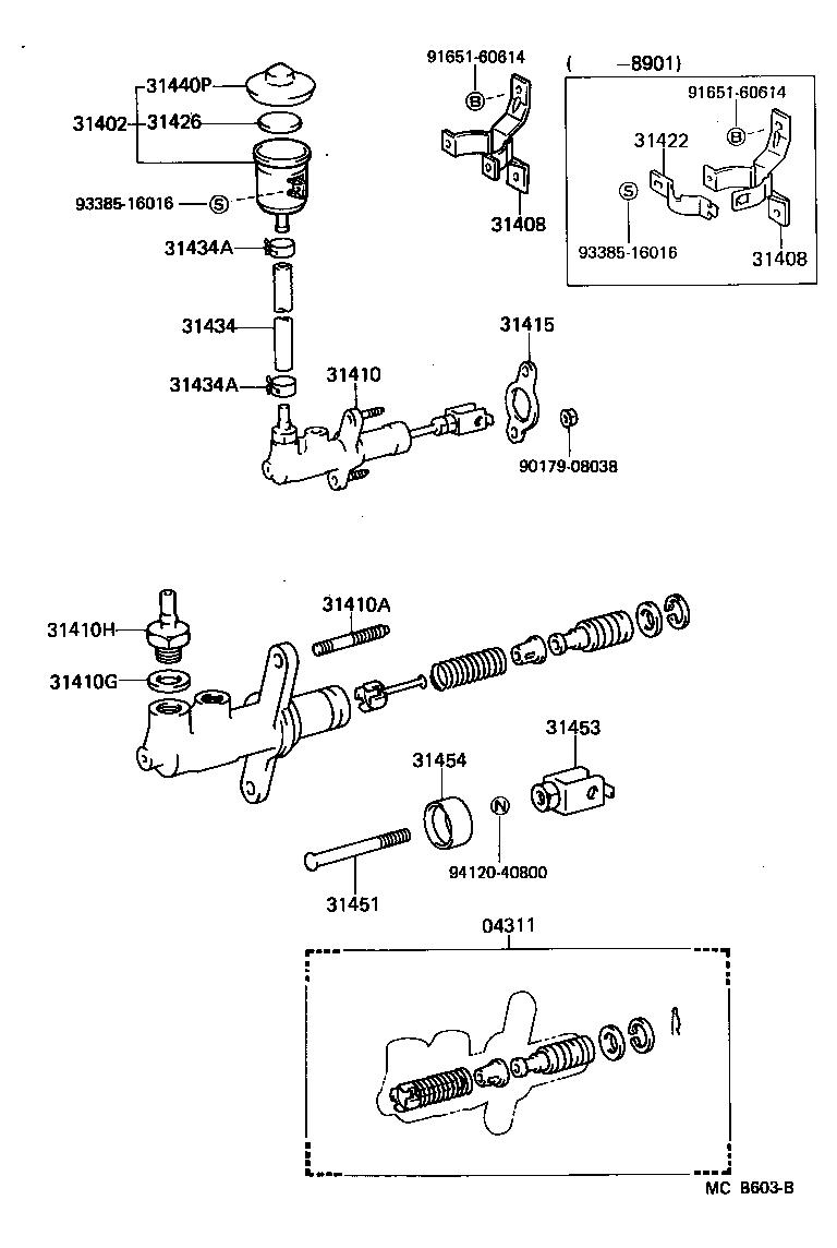 31454-14010 BOOT, CLUTCH MASTER CYLINDER product image