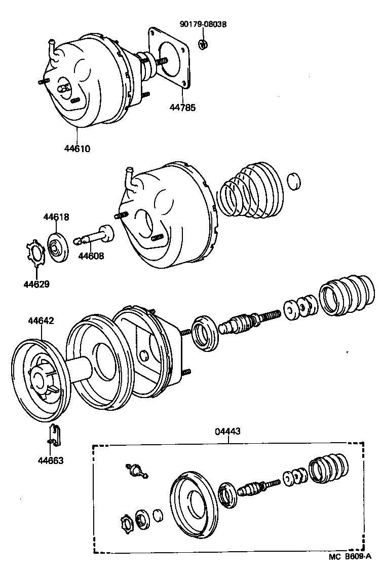 04443-10070 BOOSTER KIT, BRAKE product image
