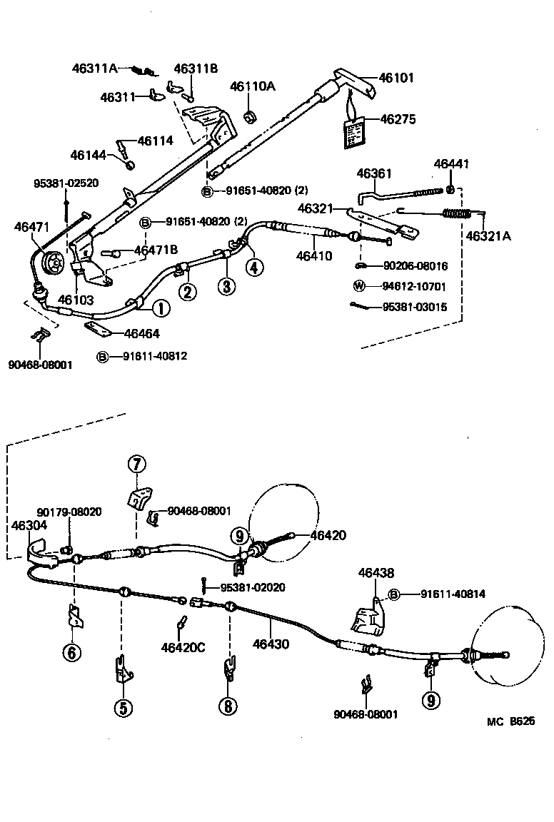 46451-27020 BRACKET, CABLE SUPPORT product image