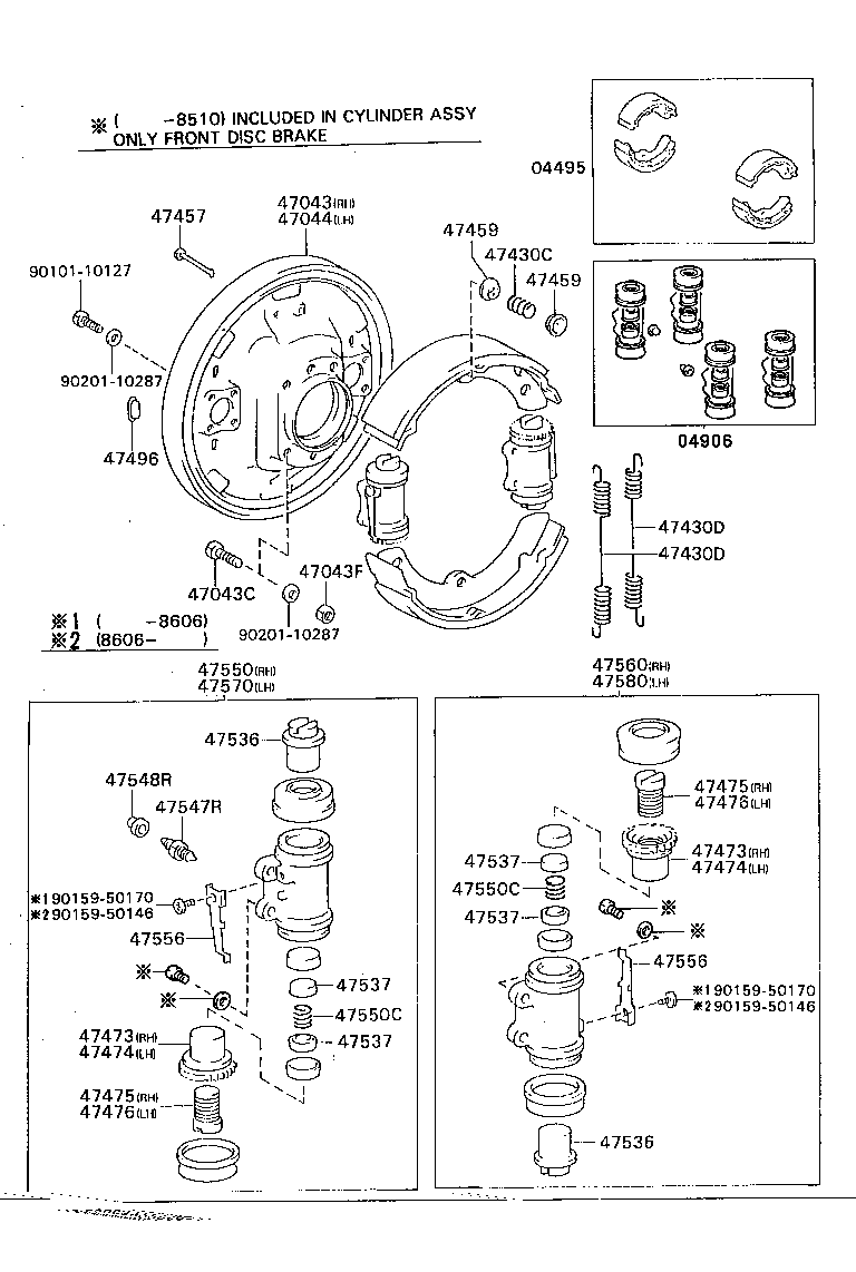04495-36120 SHOE KIT, REAR BRAKE product image