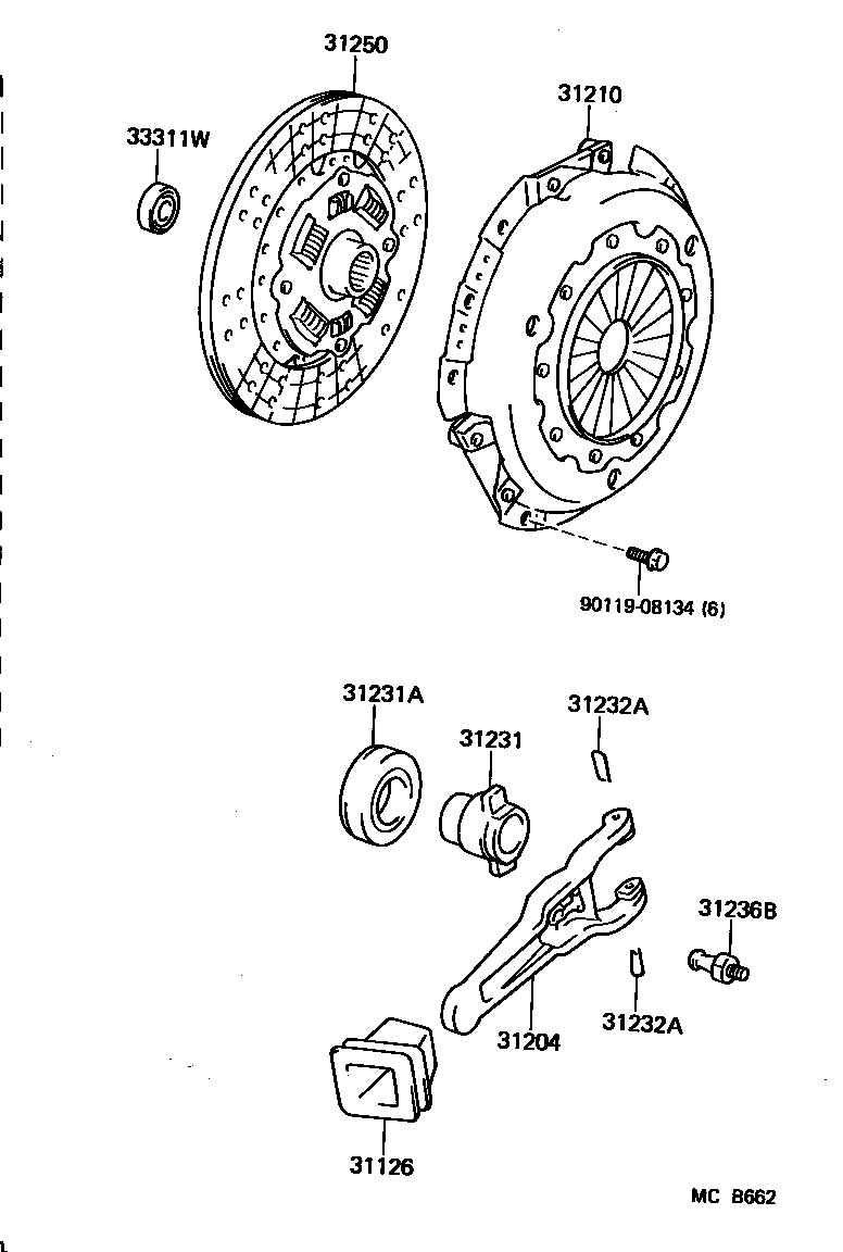 31231-60090 HUB, CLUTCH RELEASE BEARING product image