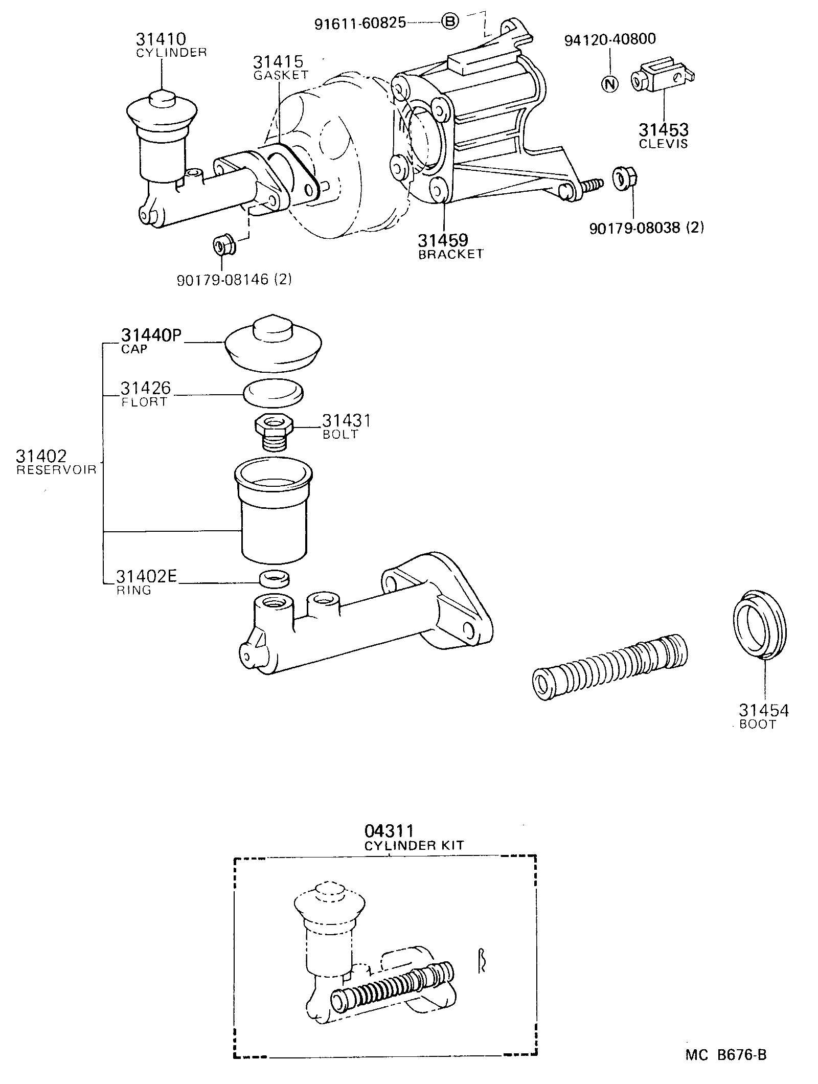 31415-60010 GASKET, CLUTCH MASTER CYLINDER product image