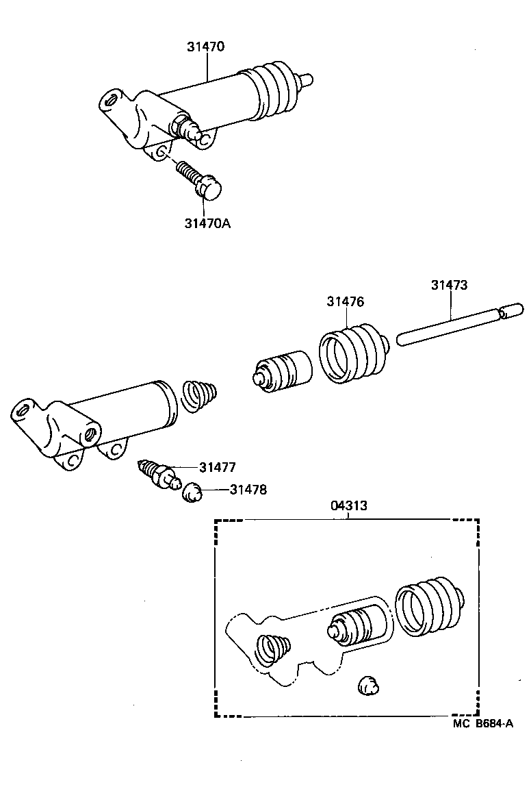 91611-60828 BOLT(FOR CLUTCH RELEASE CYLINDER SETTING) product image