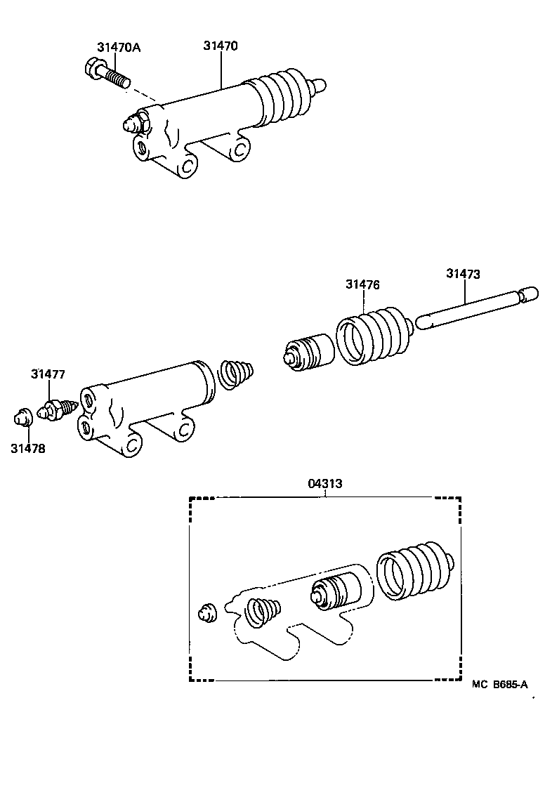 91611-60828 BOLT(FOR CLUTCH RELEASE CYLINDER SETTING) product image