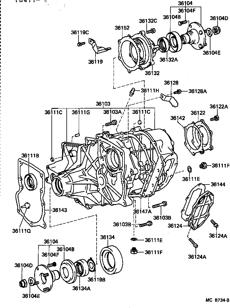 36103-60080 CASE SUB-ASSY, TRANSFER product image