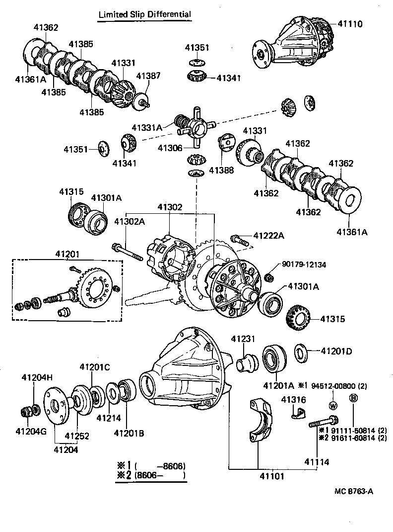 41101-60080 CARRIER SUB-ASSY, DIFFERENTIAL, REAR product image
