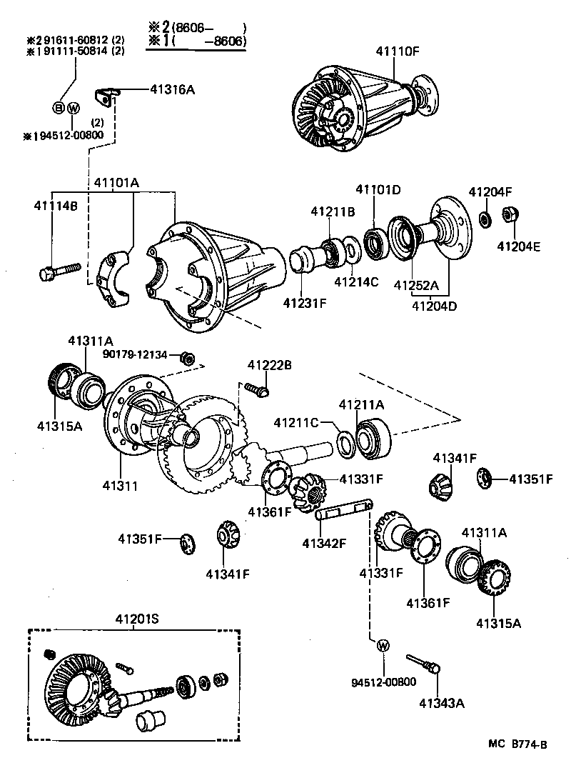 41101-60031 CARRIER SUB-ASSY, DIFFERENTIAL, FRONT product image