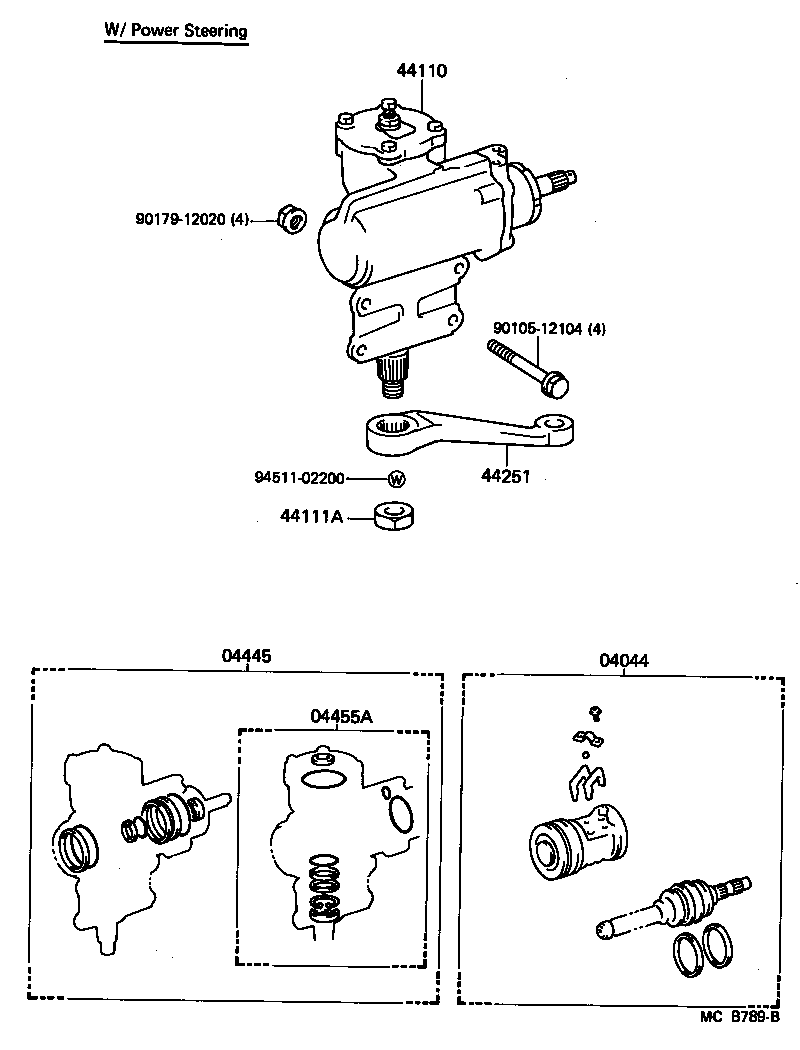 45044-69035 END SUB-ASSY, STEERING RELAY ROD, LH product image