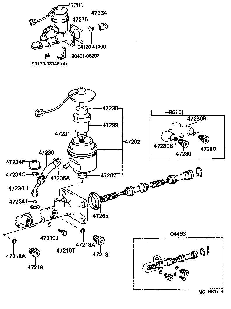 47202-60080 RESERVOIR SUB-ASSY, BRAKE MASTER CYLINDER product image