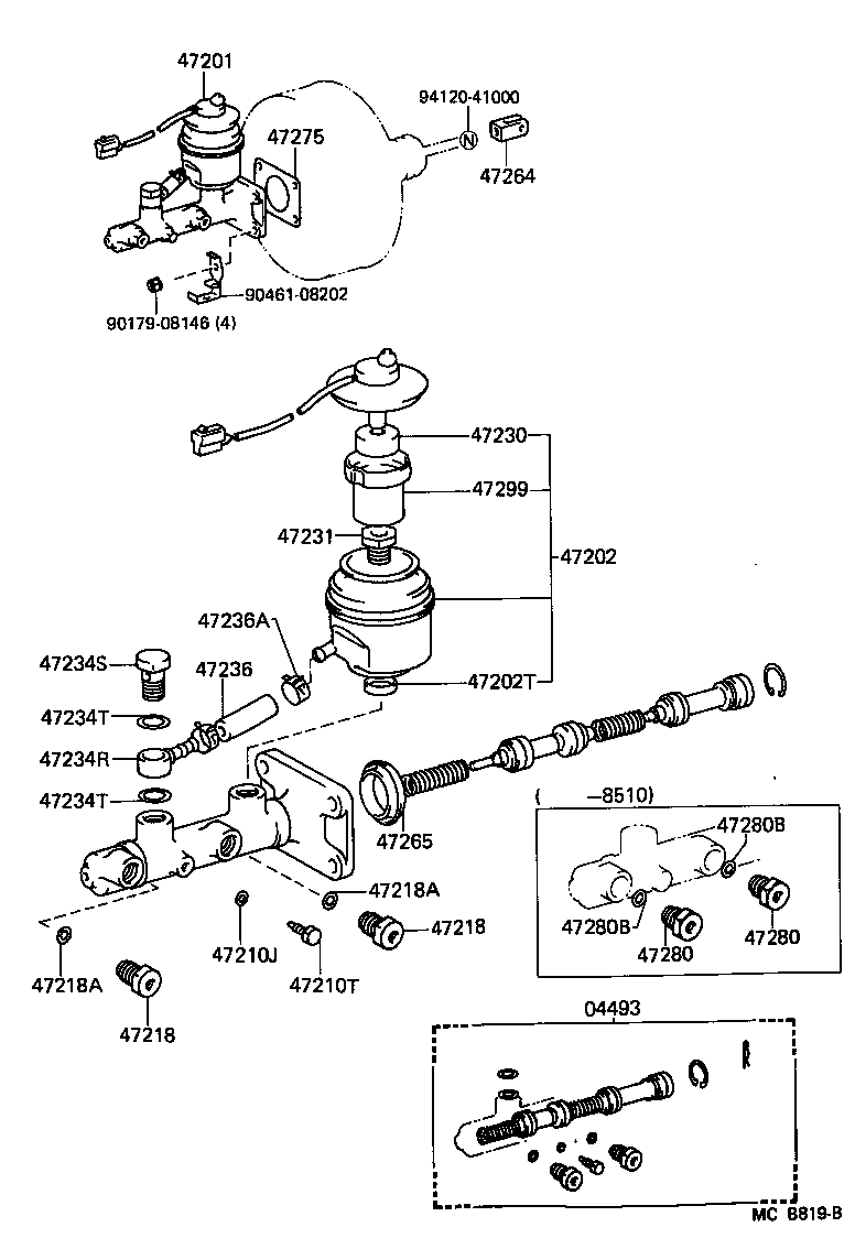 47202-60080 RESERVOIR SUB-ASSY, BRAKE MASTER CYLINDER product image