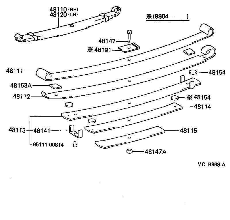 48131-60100 SPRING, FRONT COIL, RH product image