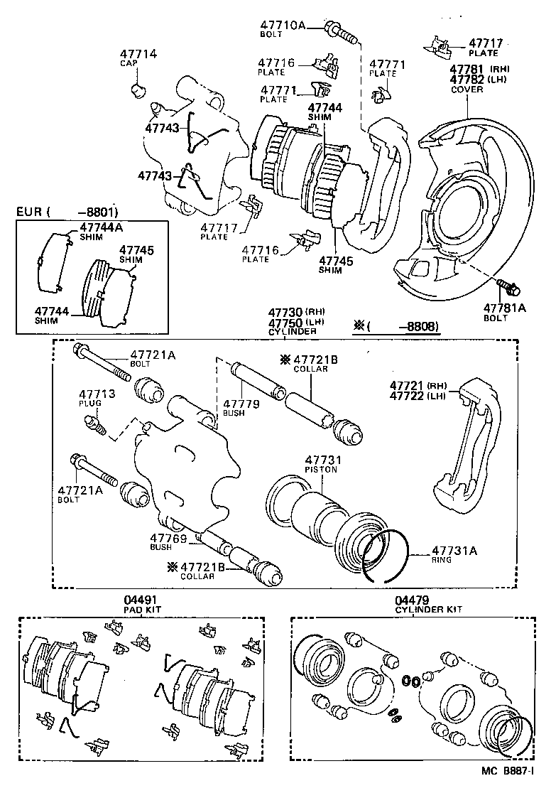 04465-17021 PAD KIT, DISC BRAKE, FRONT product image