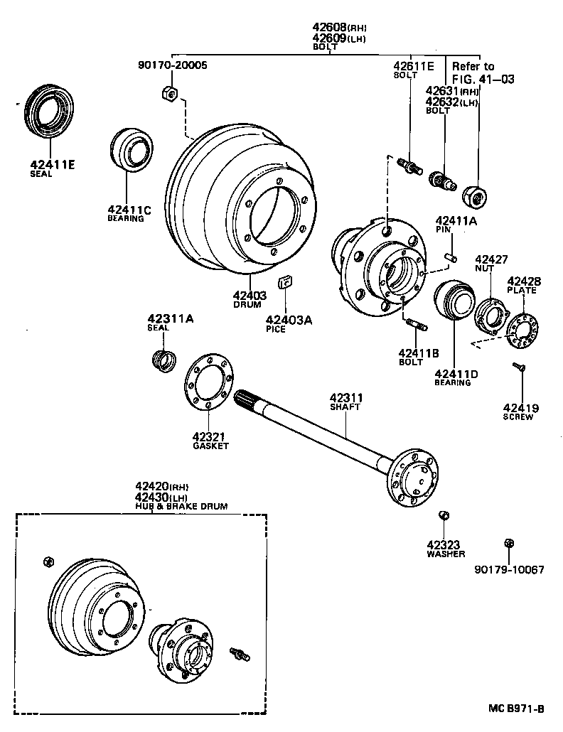 42311-36090 SHAFT, REAR AXLE product image