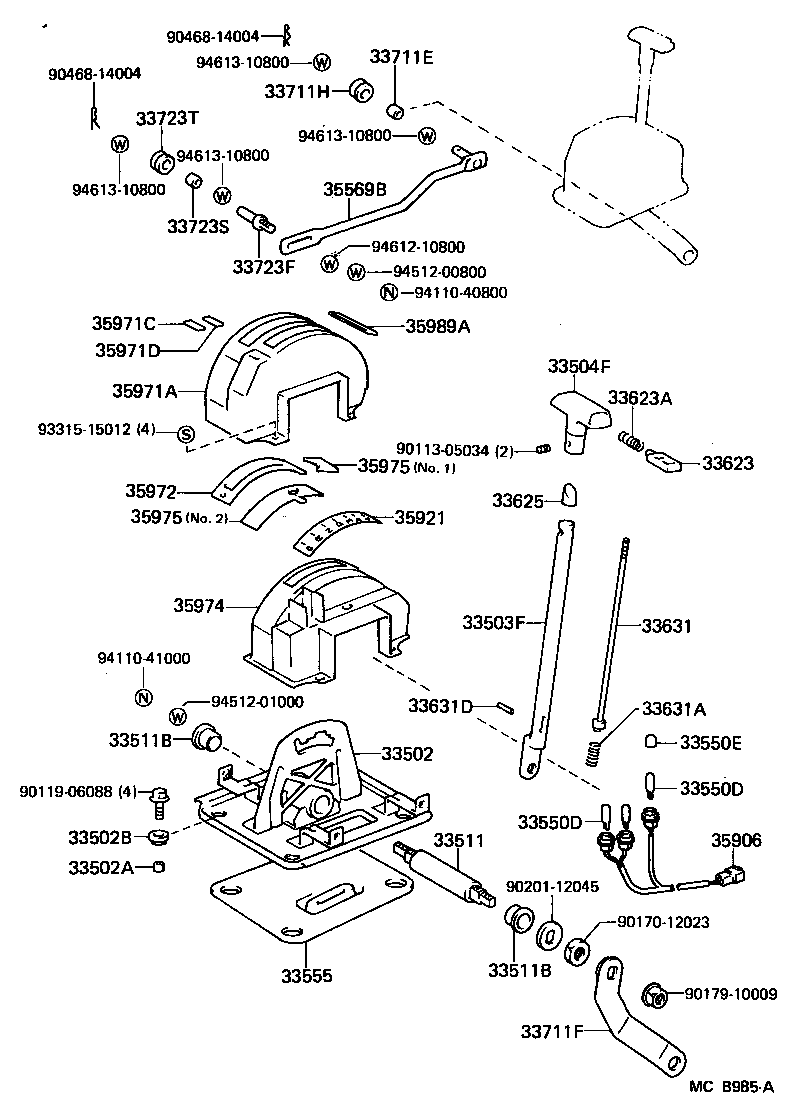 33502-60030 PLATE SUB-ASSY, SHIFT LEVER product image