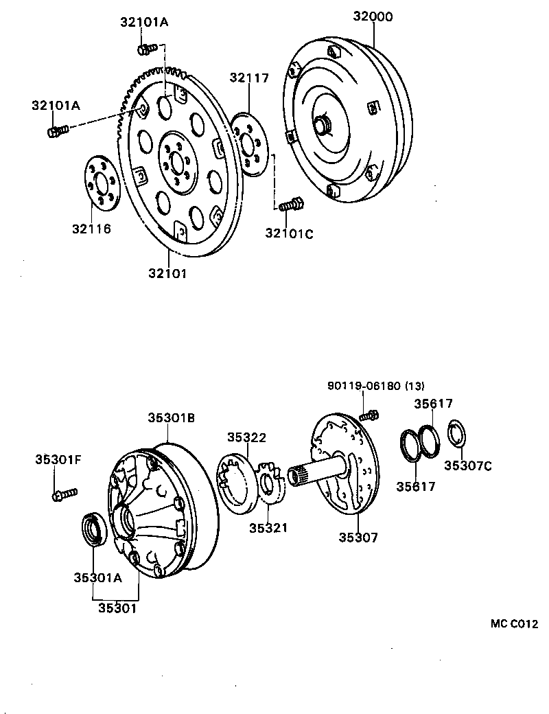 32101-14051 GEAR SUB-ASSY, DRIVE PLATE & RING product image