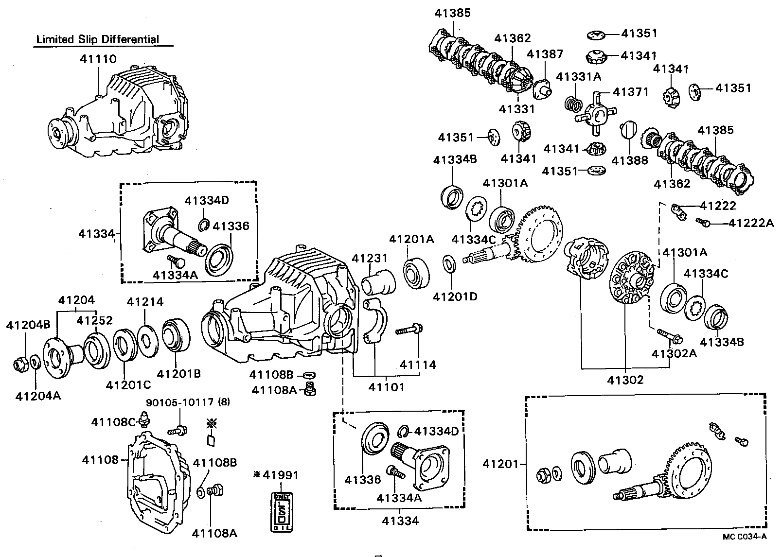 41110-24030 CARRIER ASSY, DIFFERENTIAL, REAR product image