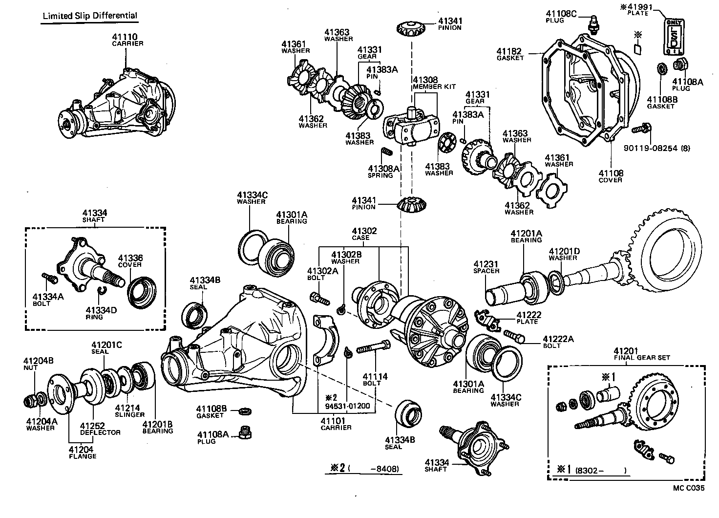 41110-24030 CARRIER ASSY, DIFFERENTIAL, REAR product image