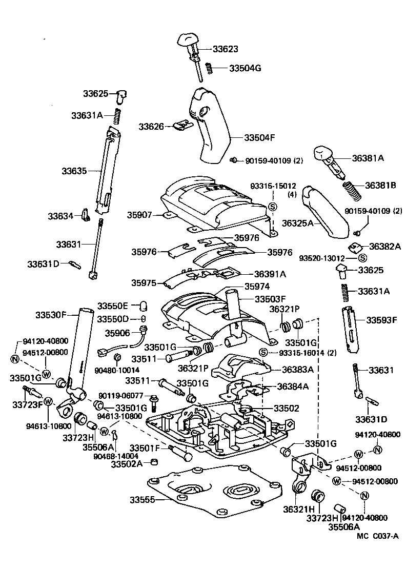 33506-60030 RETAINER SUB-ASSY, CONTROL SHIFT LEVER (FOR FLOOR SHIFT) product image