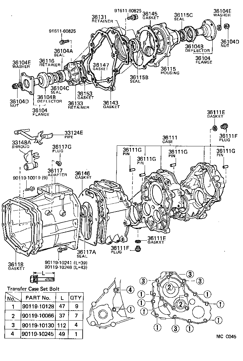 90311-41005 SEAL, TYPE T OIL (FOR TRANSFER EXTENSION HOUSING) product image