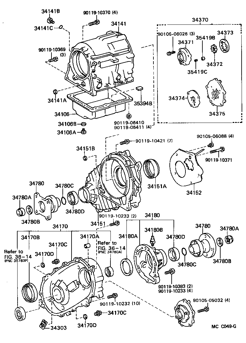 90311-41005 SEAL, TYPE T OIL (FOR TRANSFER EXTENSION HOUSING) product image