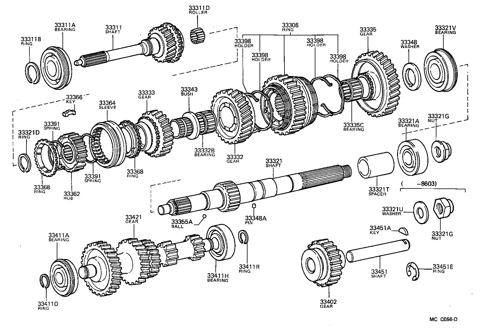 33321-60080 SHAFT, OUTPUT product image