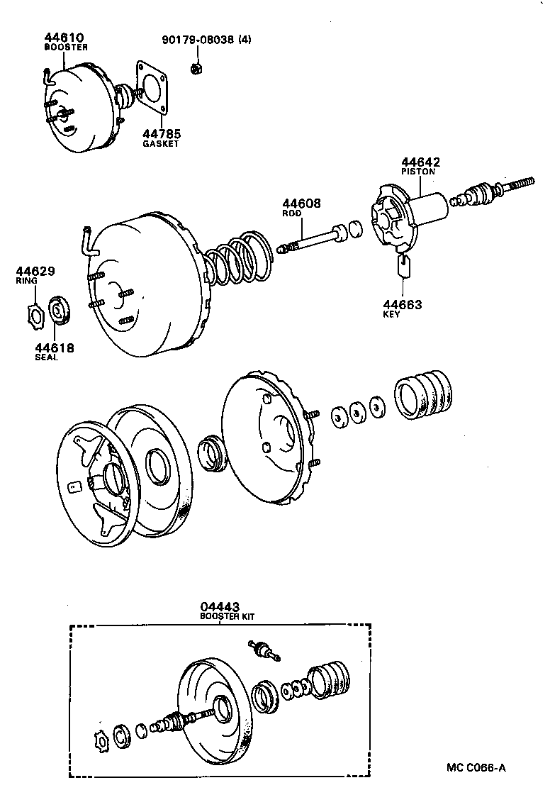 04443-22390 BOOSTER KIT, BRAKE product image