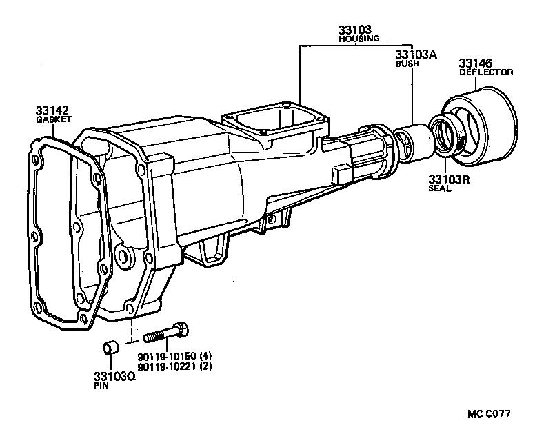 90311-28088 SEAL, OIL(FOR MANUAL TRANSMISSION EXTENSION HOUSING) product image