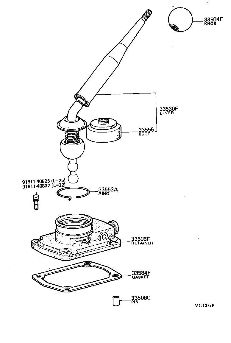 33504-12080-01 KNOB SUB-ASSY, SHIFT LEVER product image