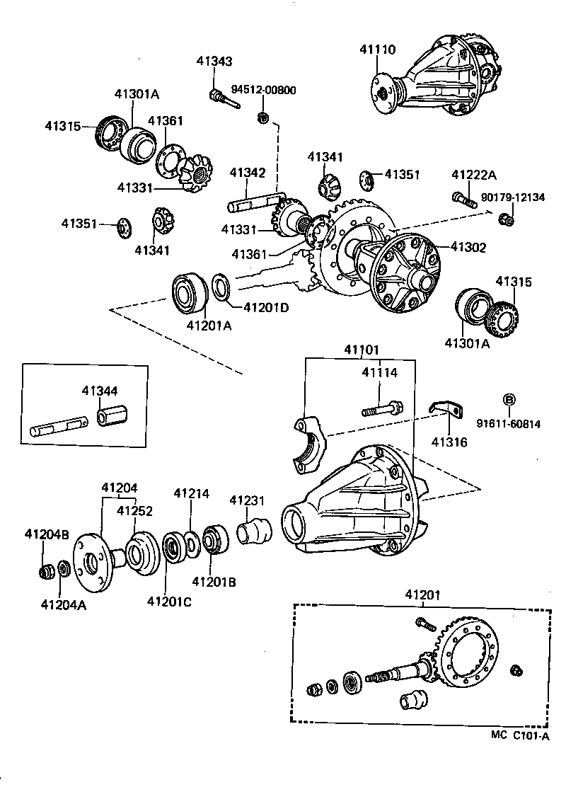 41110-60221 CARRIER ASSY, DIFFERENTIAL, REAR product image