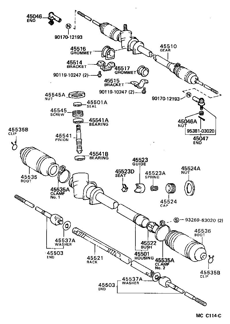 45503-19065 END SUB-ASSY, STEERING RACK product image