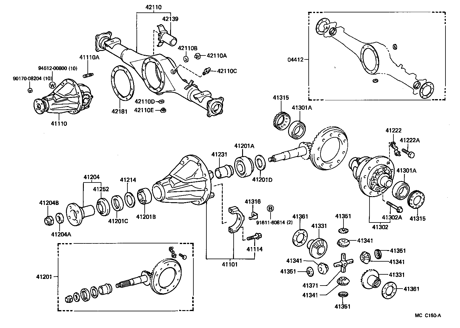 41101-35070 CARRIER SUB-ASSY, DIFFERENTIAL, REAR product image
