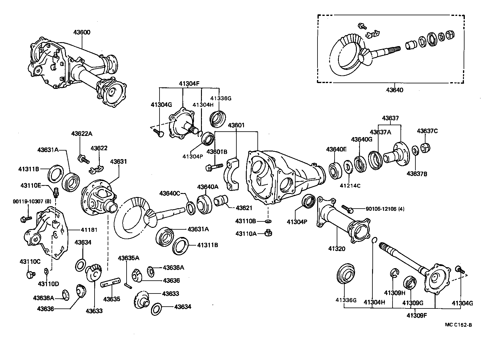41110-35360 CARRIER ASSY, FRONT AXLE product image