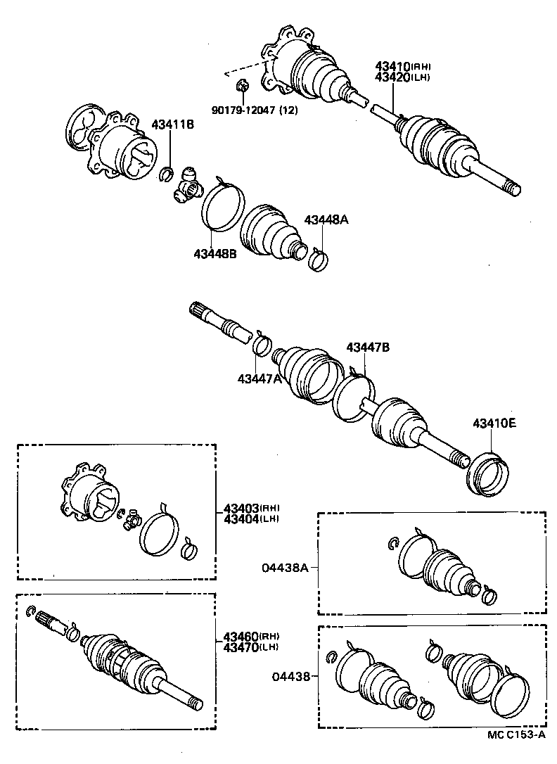 43430-26010 SHAFT ASSY, FRONT DRIVE, RH product image