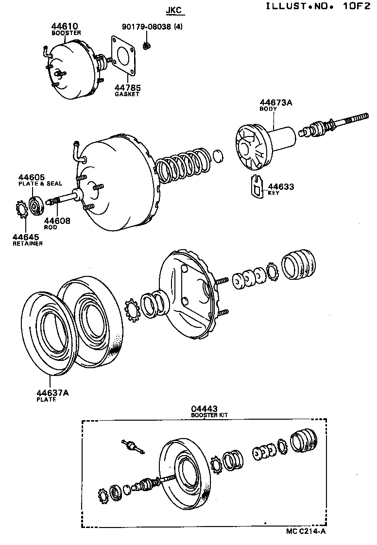 44610-20710 BOOSTER ASSY, BRAKE product image