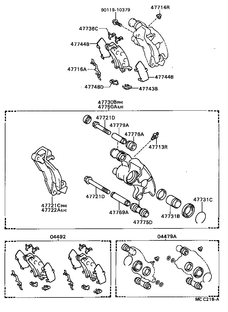 04479-20090 CYLINDER KIT, DISC BRAKE, REAR product image