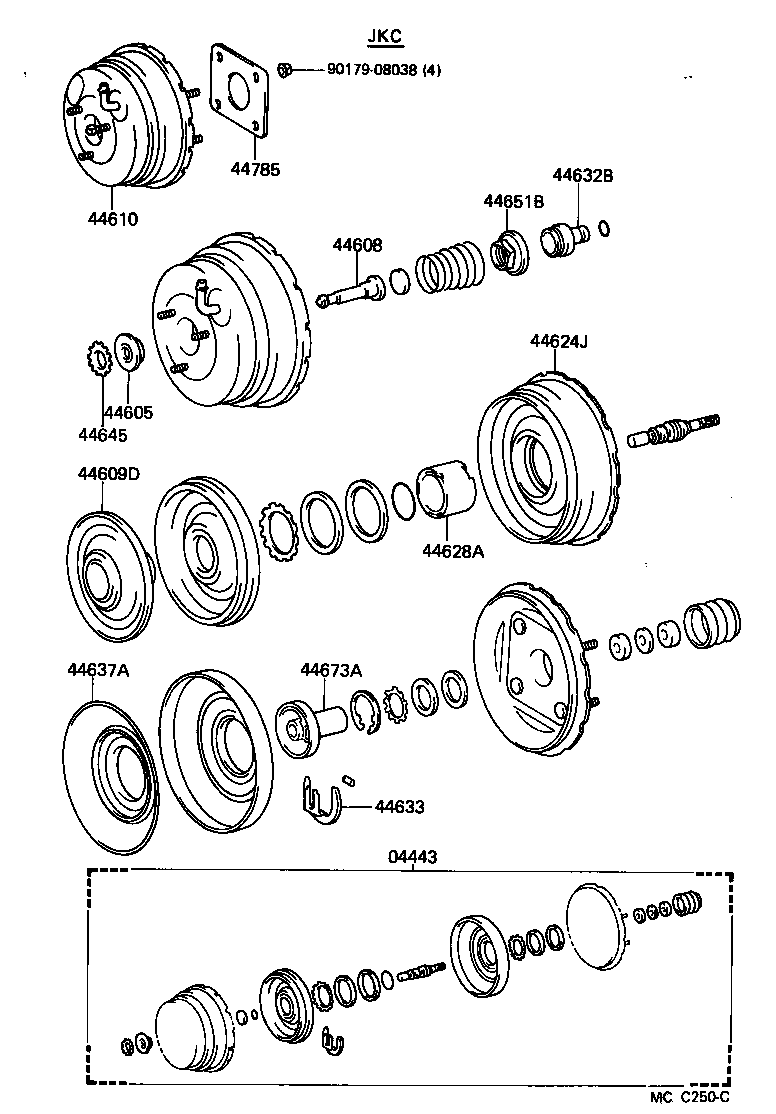 04443-20450 BOOSTER KIT, BRAKE product image