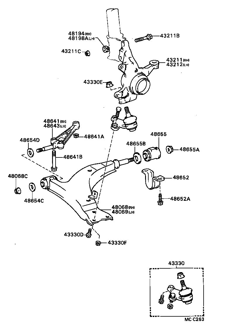 90105-12122 BOLT (FOR FRONT LOWER BALL JOINT) product image