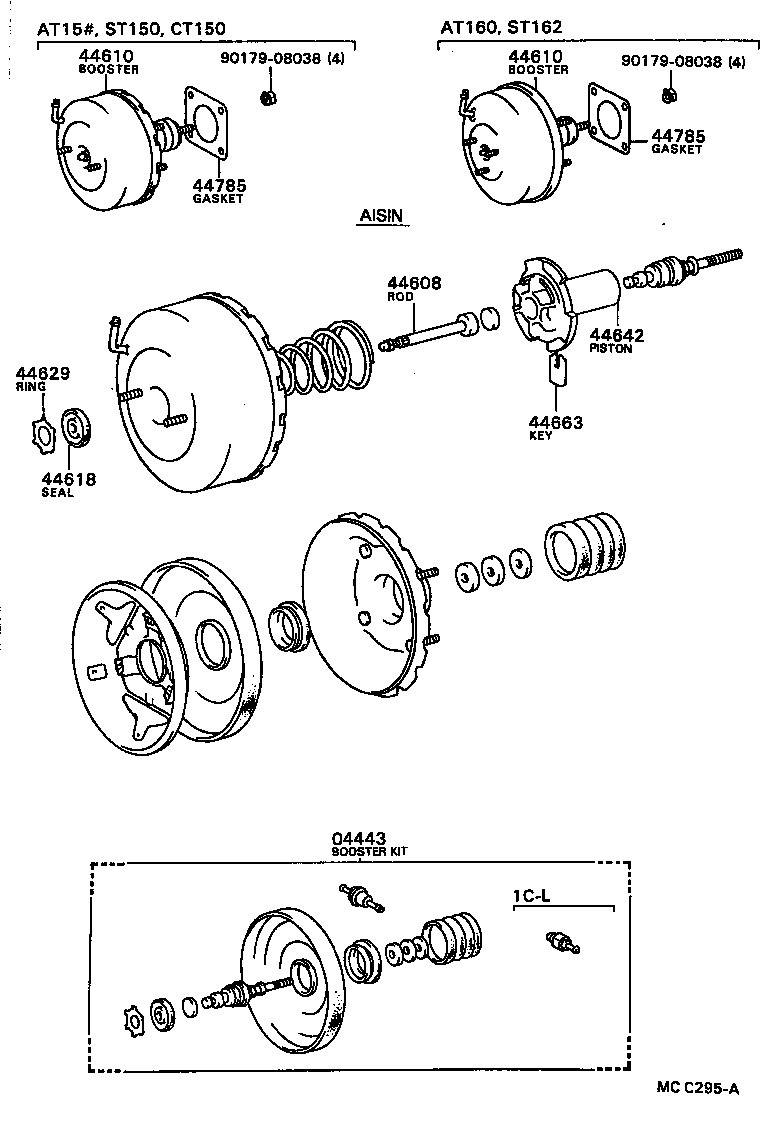 04443-20470 BOOSTER KIT, BRAKE product image
