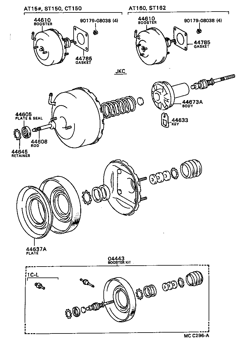 04443-20470 BOOSTER KIT, BRAKE product image