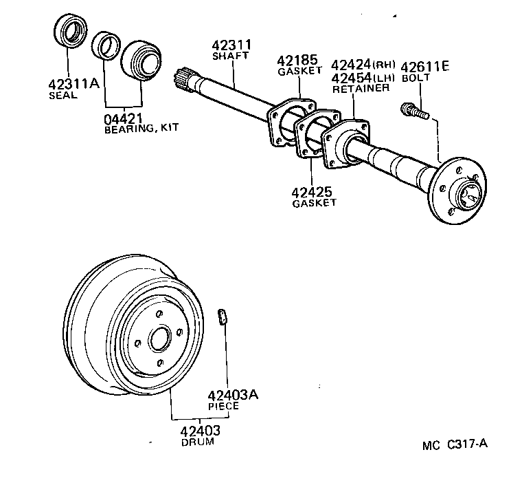 42185-28010 GASKET, REAR AXLE HOUSING END product image