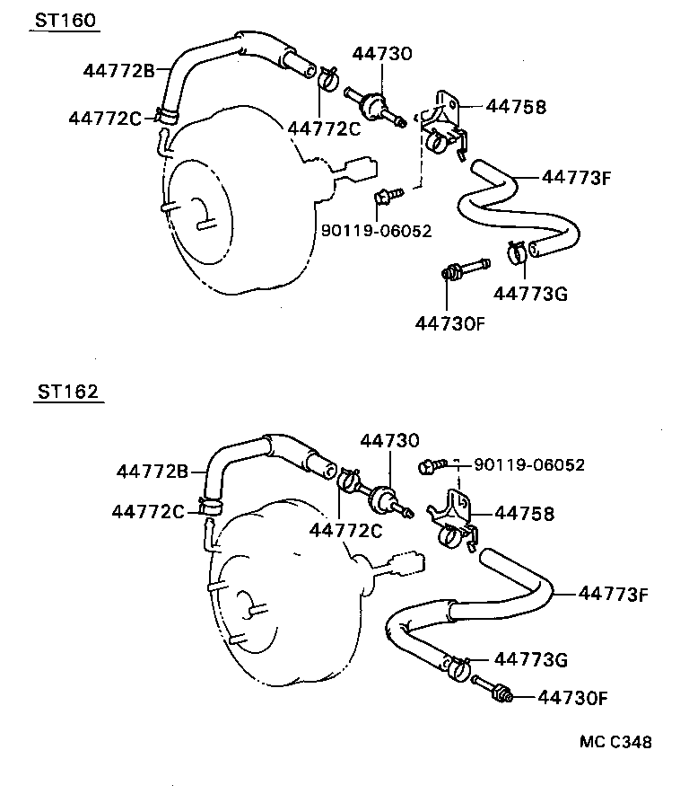 04443-32020 BOOSTER KIT, BRAKE product image